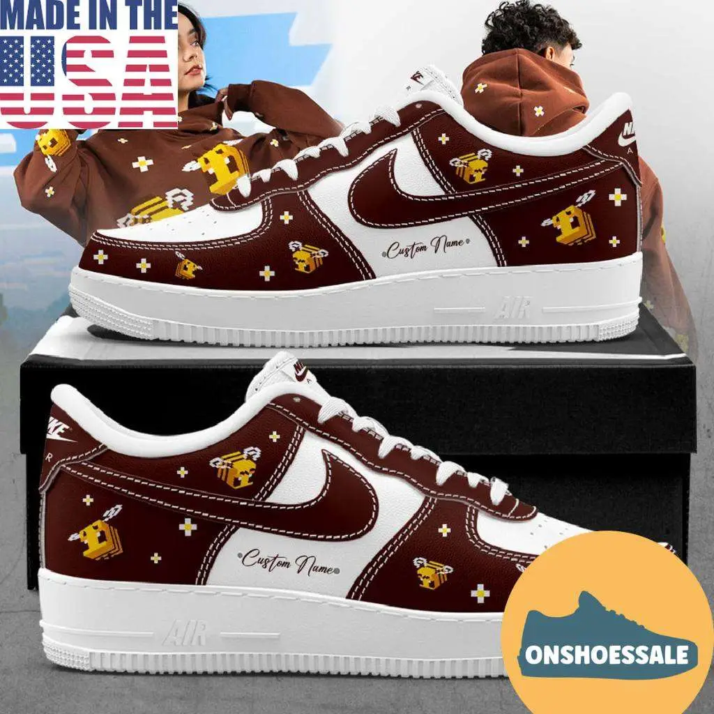 Very Cool x Minecraft Bee 2026 Air Force 1 Shoes, Gifts for Fans - Best Gift Shoes