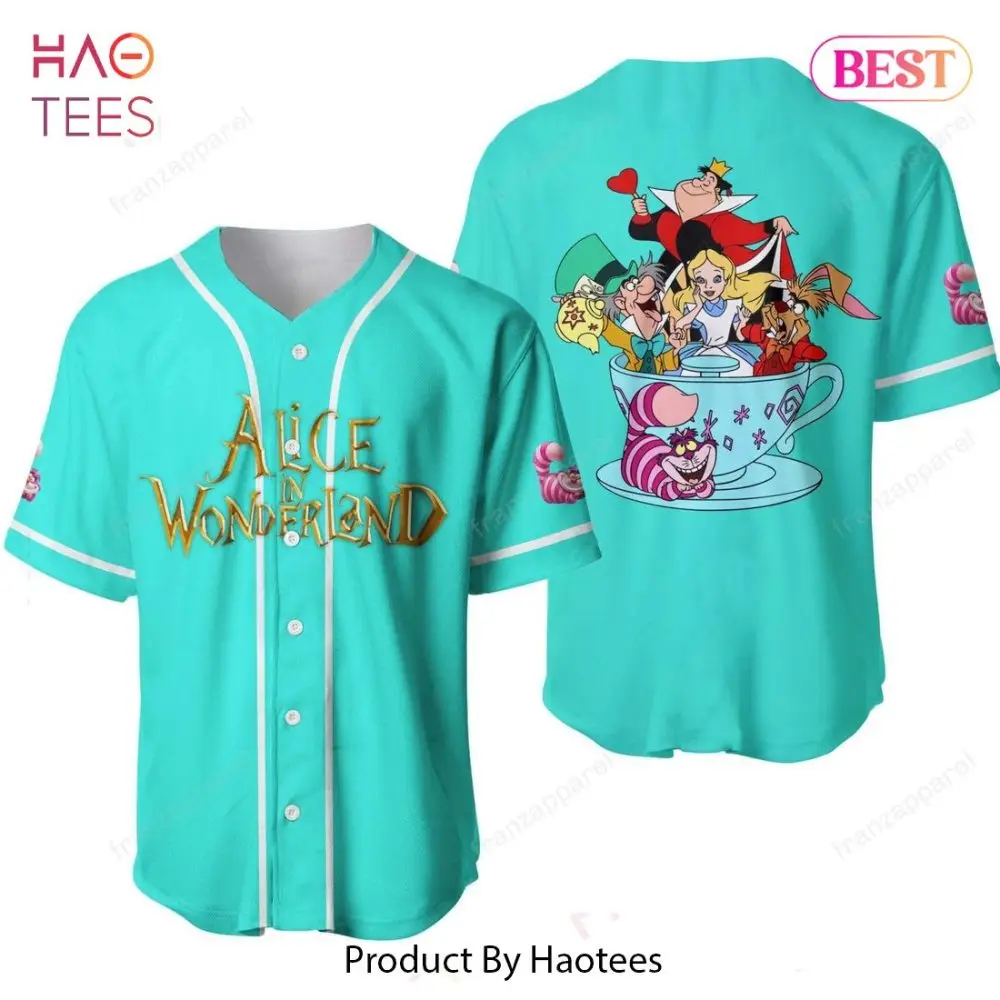 Vibrant Alice In Wonderland Baseball Jersey - Unisex Fantasy Design Tee By Haotees