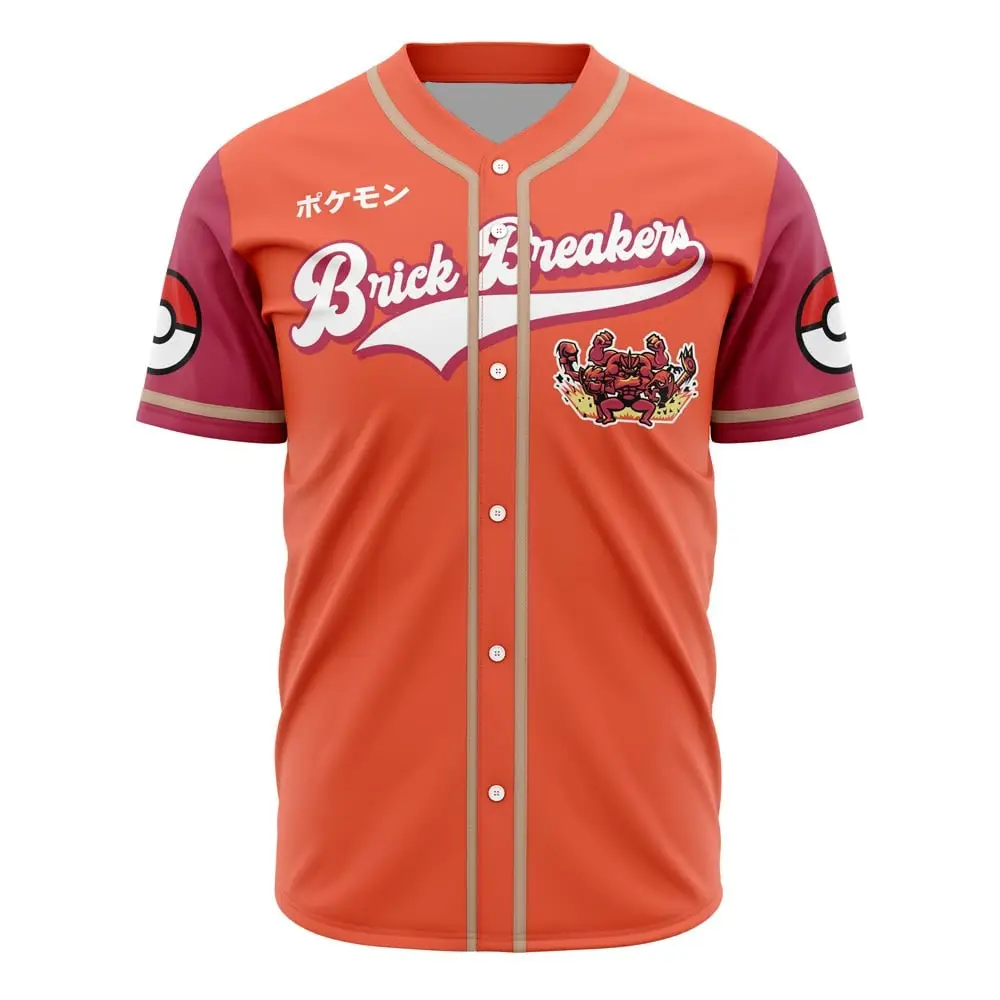 Vibrant Brick Breakers Baseball Jersey - Bold Design, Unisex Fit, Perfect Gift For Fans