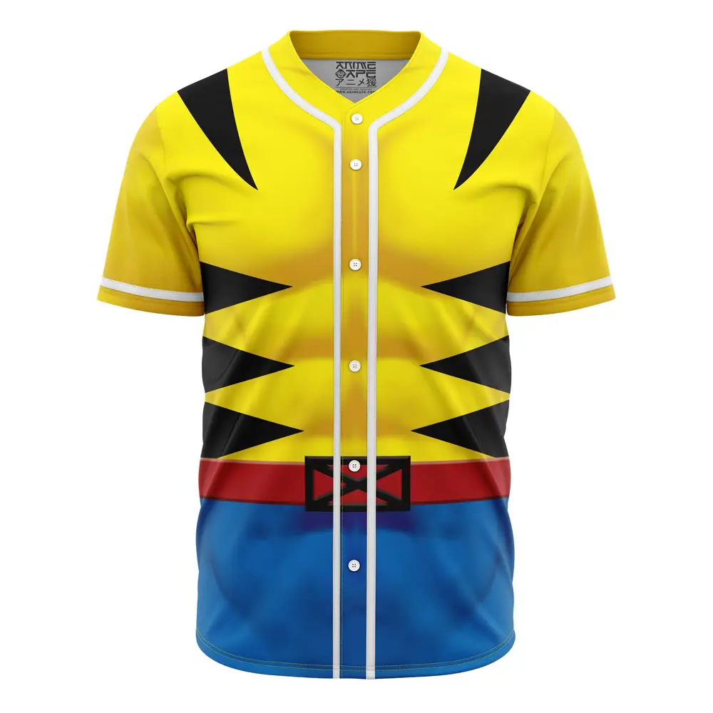 Vibrant Retro Superhero Baseball Jersey Shirt - Unisex Cosplay Costume Top