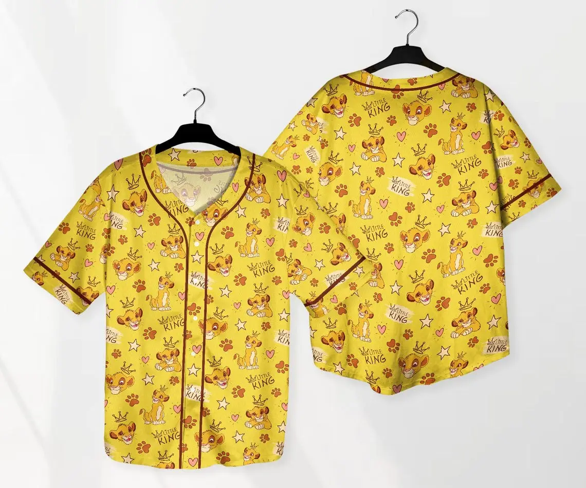 Vibrant Yellow Cartoon Animal Print Short Sleeve Shirt - Fun & Stylish Summer Wear For Kids