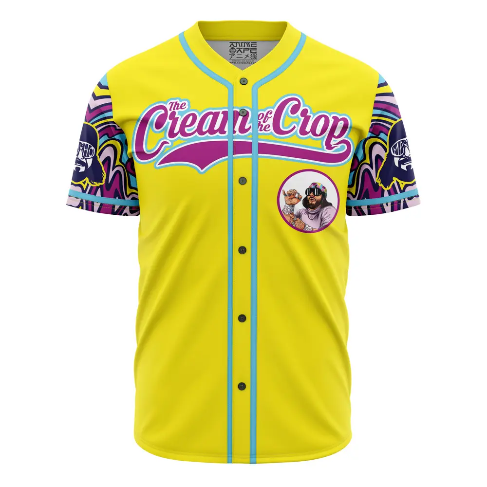 Vibrant Yellow 'Cream Of The Crop' Graphic Baseball Jersey - Stand Out In Style! Vibrant Yellow 'Cream Of The Crop' Graphic Baseball Jersey - Stand Out In Style! - Image 1