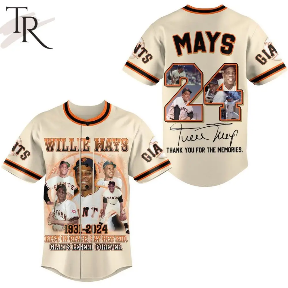 Vintage Willie Mays Jersey - Giants Tribute 1931-2024 - Limited Edition Collectible