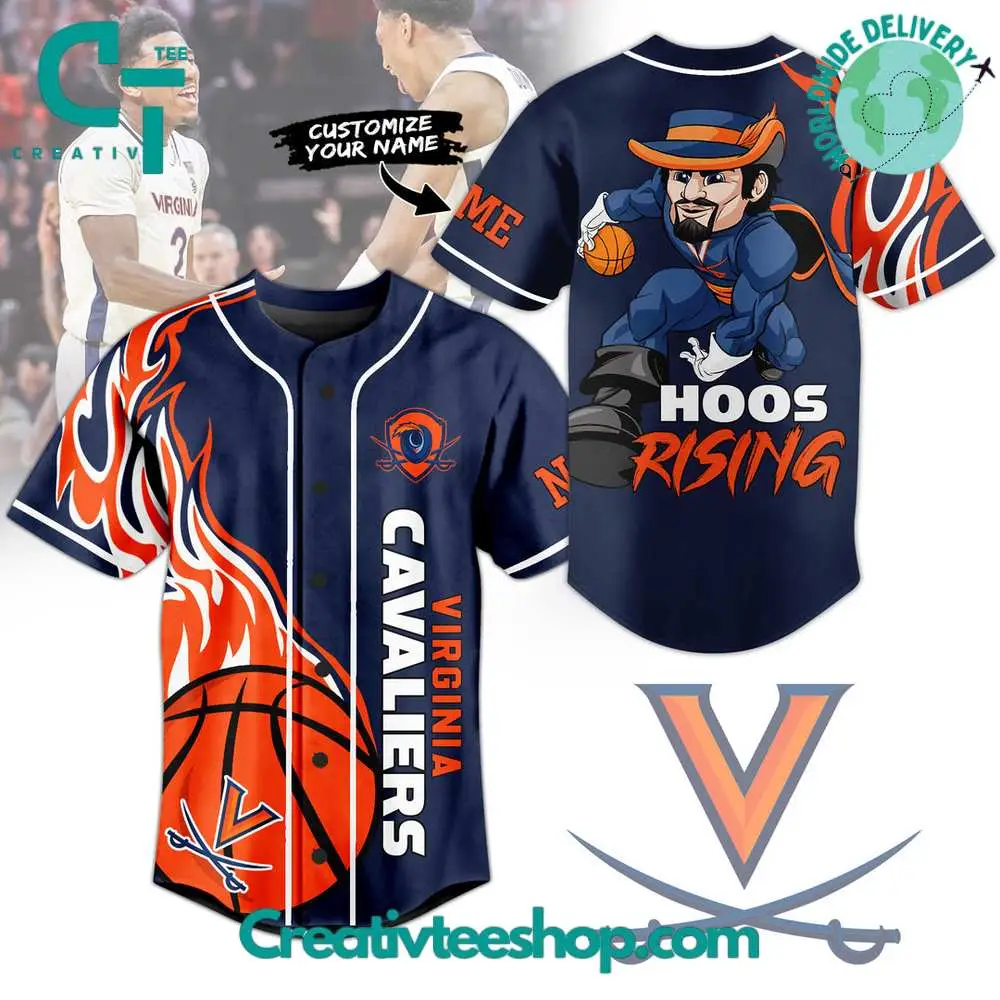 Virginia Cavaliers Basketball Custom Name Baseball Jersey