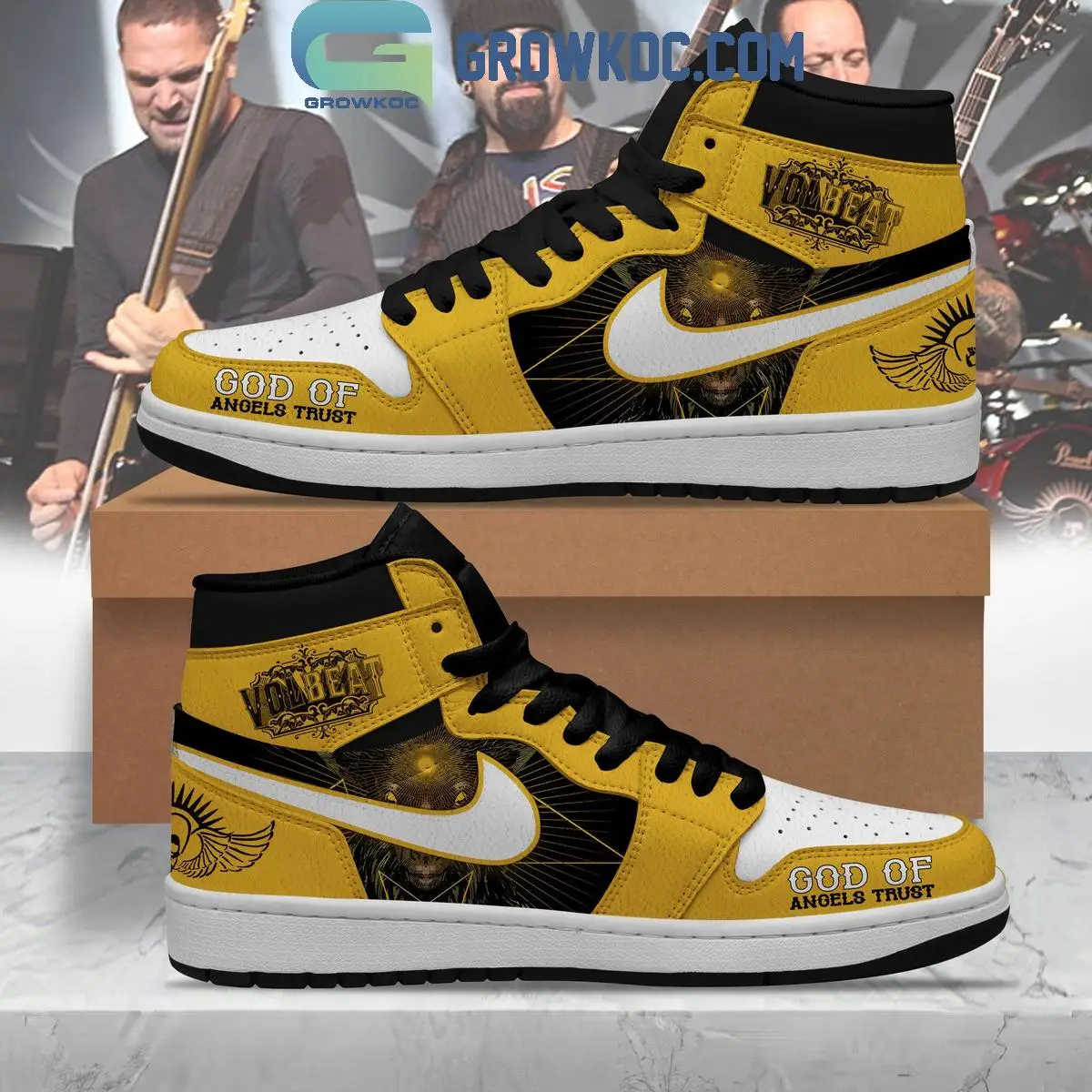 Volbeat God Of Angels Trust Air Jordan 1 Shoes