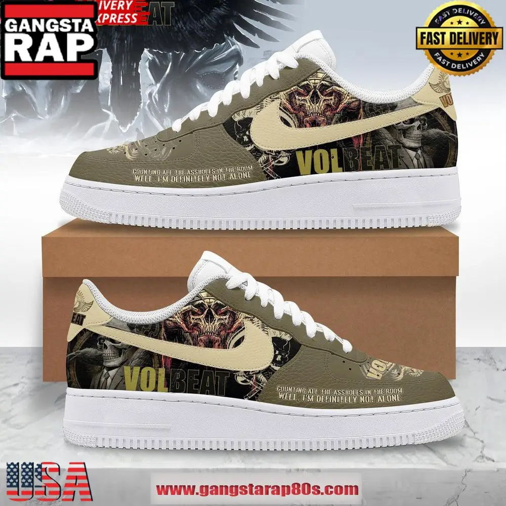 Volbeat Rebellion Limited Edition Air Force 1 Running Sneakers Shoes Volbeat Rebellion Limited Edition Air Force 1 Running Sneakers Shoes - Image 1