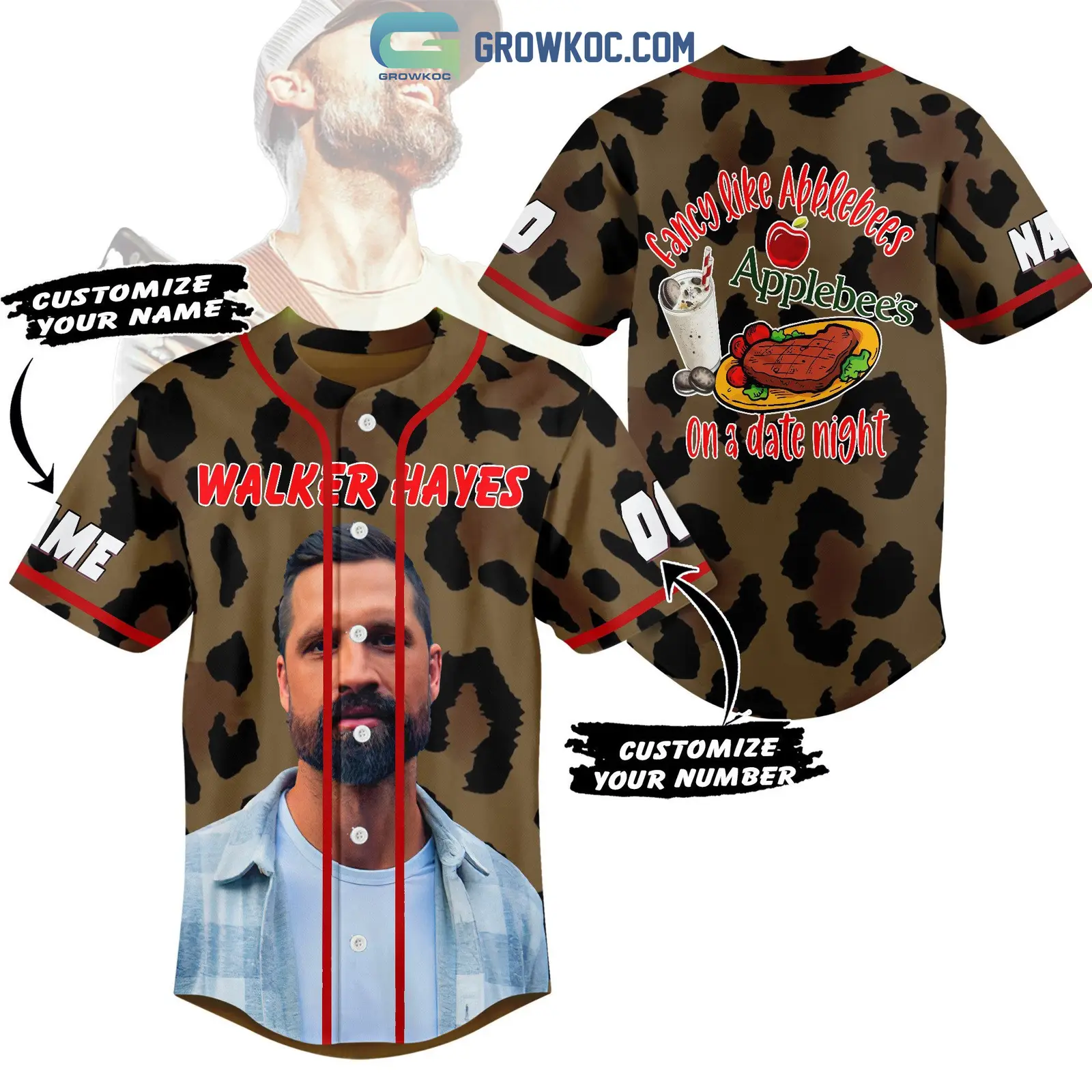 Walker Hayes Fancy Like Applebees On A Date Night Personalized Baseball Jersey