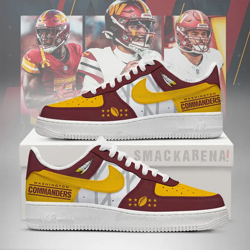 Washington Commanders Air Force 1 Shoes - NFL Fan Edition | DE61 Washington Commanders Air Force 1 Shoes - NFL Fan Edition | DE61 - Image 1