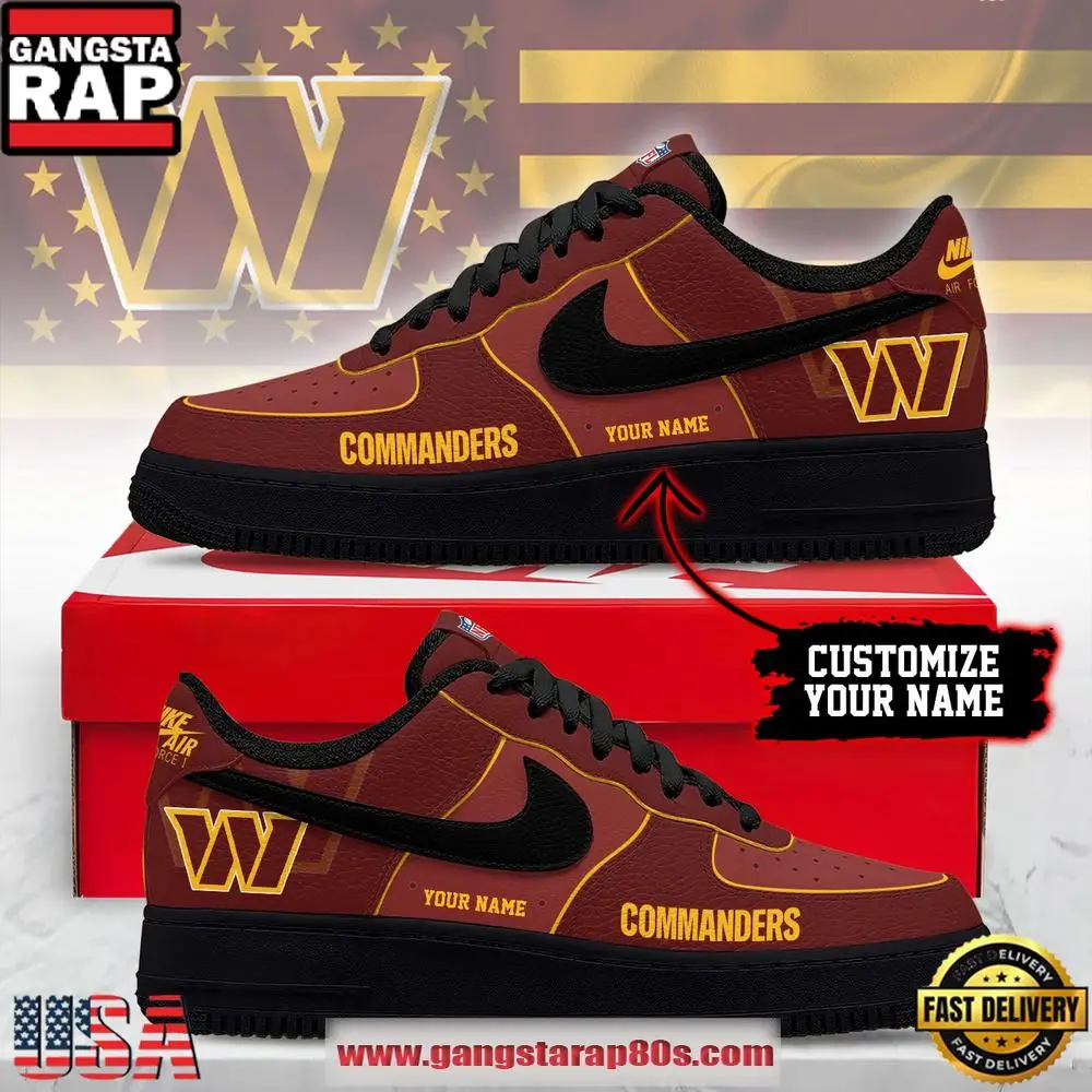 Washington Commanders New 2026 Version NFL Custom Air Force 1 Running Sneakers Shoes