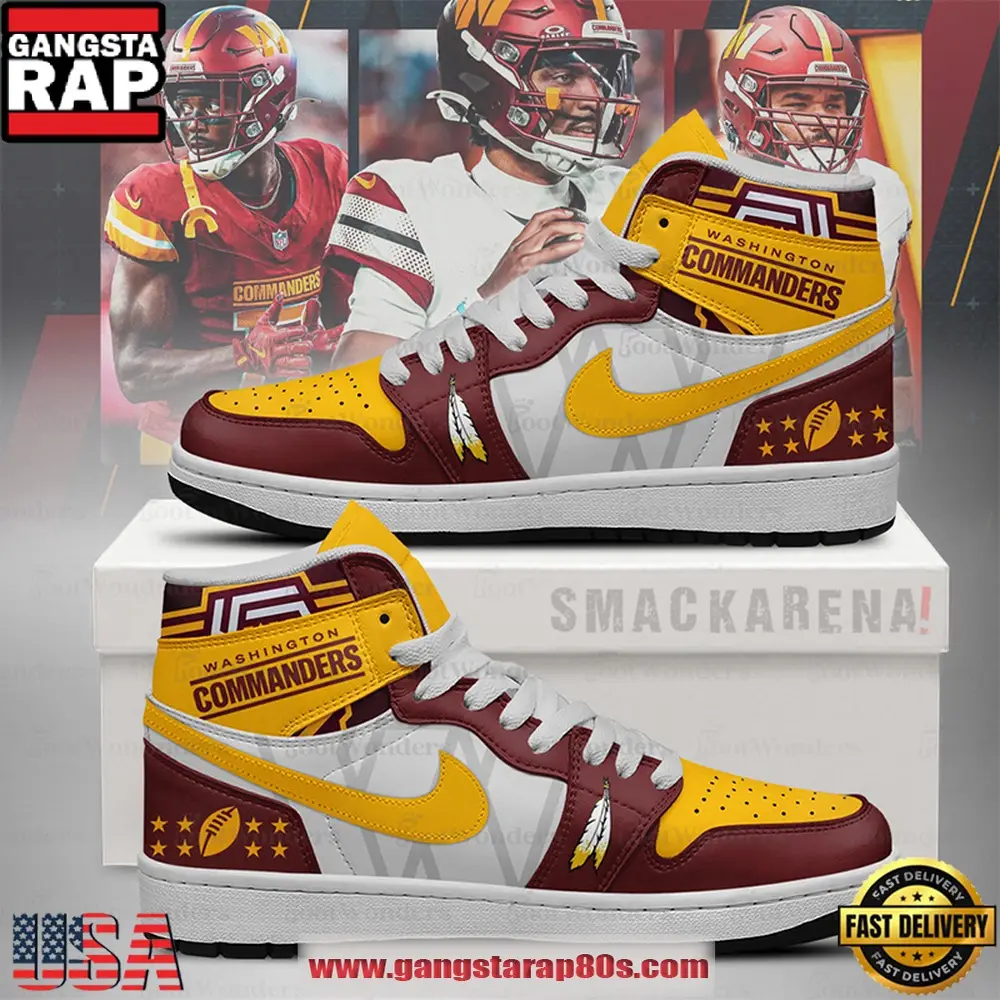 Washington Commanders Trending Football Sneakers NFL Air Jordan 1 Shoes