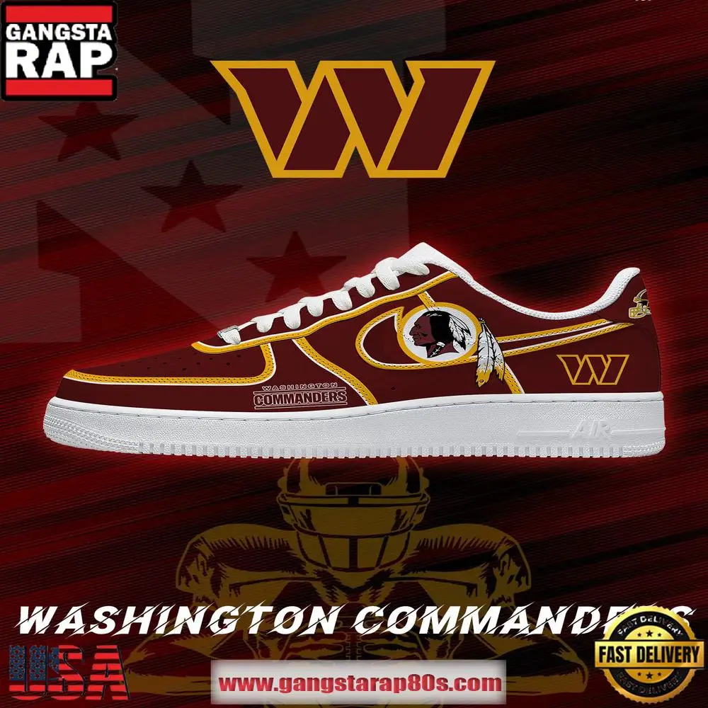 Washington Football NFL Team Logo Air Force 1 Sneakers Shoes Sneakers
