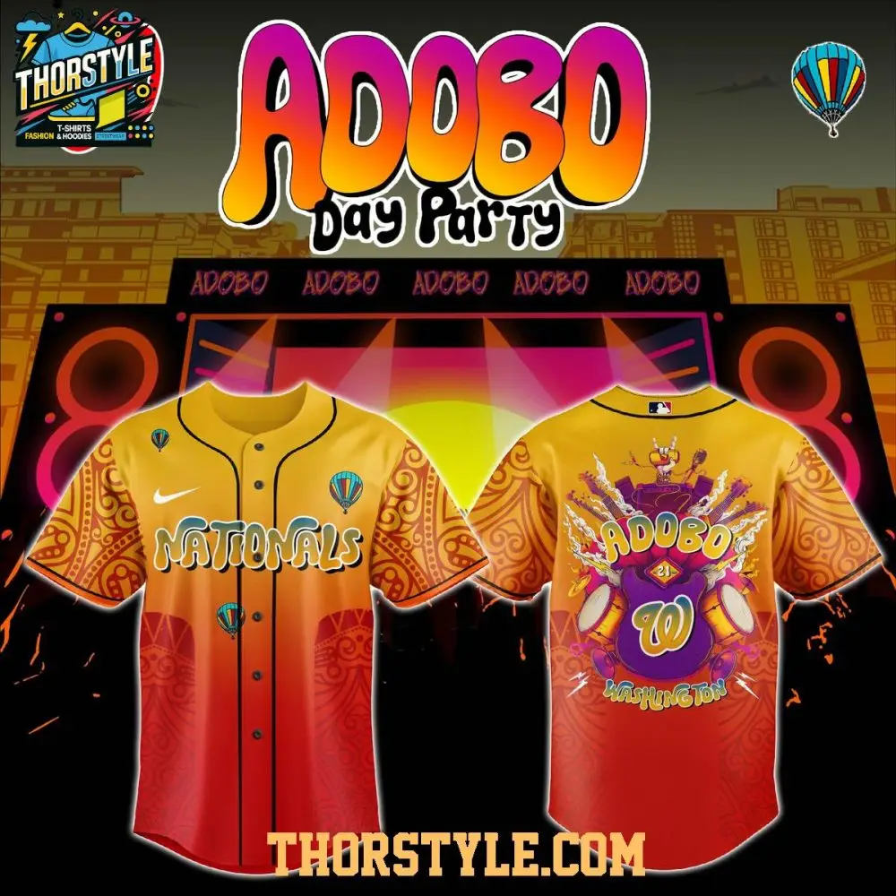 Washington Nationals Adobo Day Party Night 2025 Baseball Jersey Washington Nationals Adobo Day Party Night 2025 Baseball Jersey - Image 1