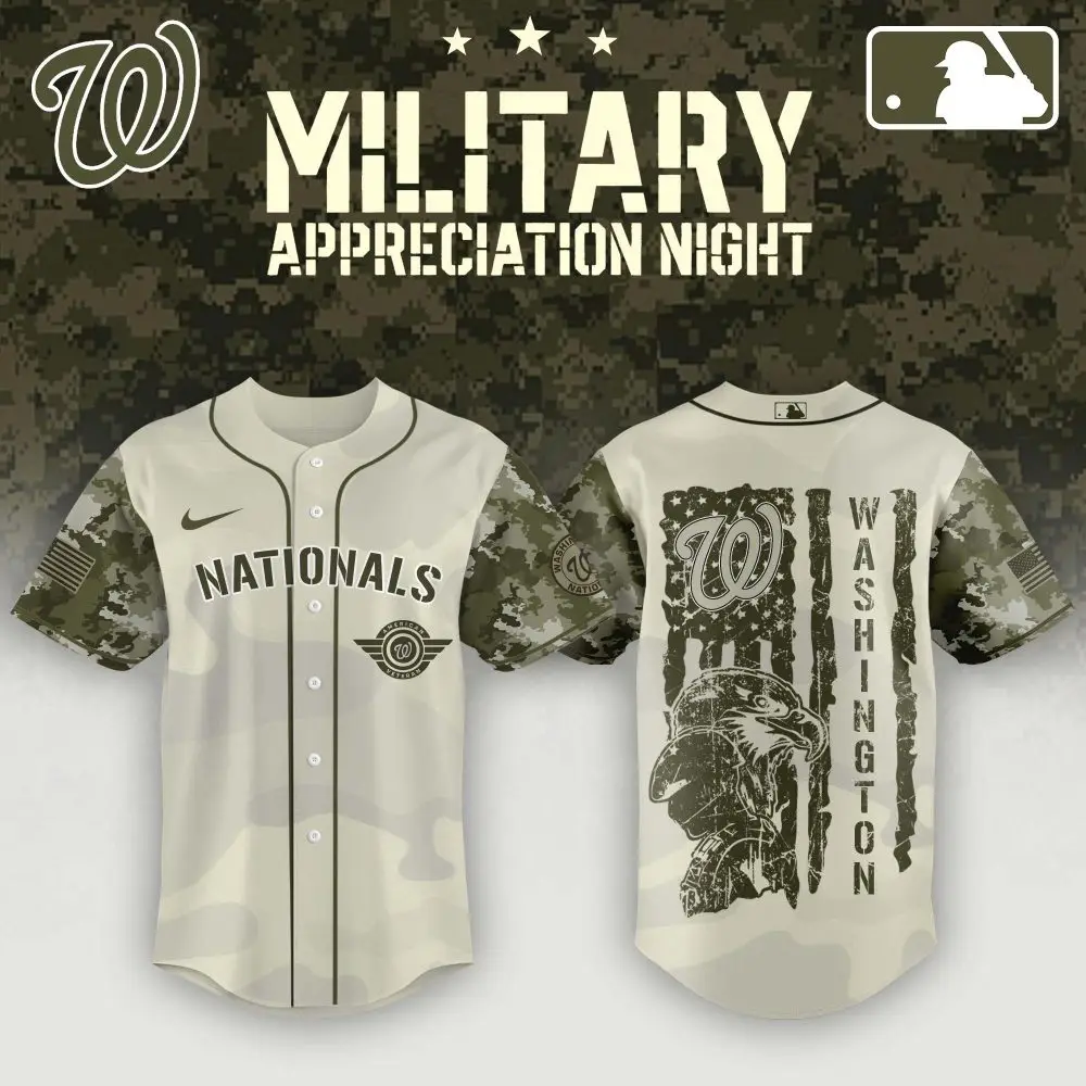 Washington Nationals Camo Jersey – Limited Edition Military Appreciation Night Gear Washington Nationals Camo Jersey – Limited Edition Military Appreciation Night Gear - Image 1