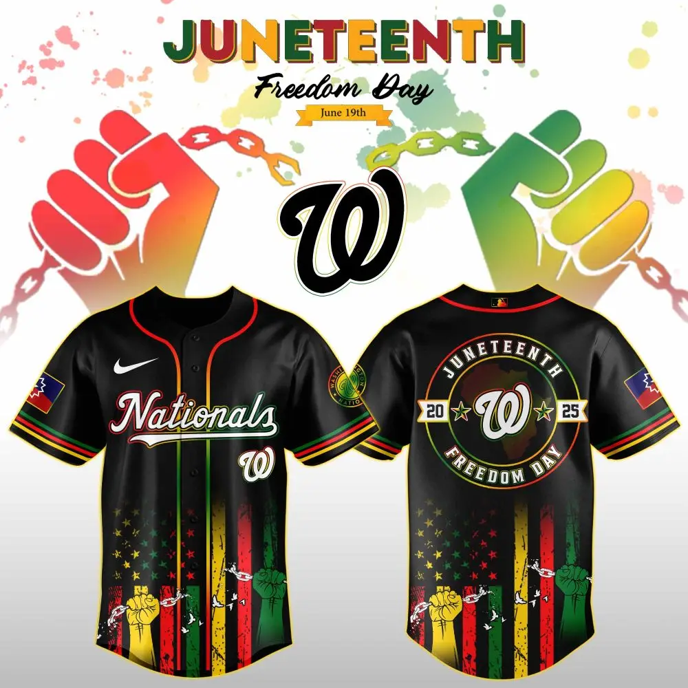 Washington Nationals Mlb X Juneteenth Day Custom Baseball Jersey Edition Custom Baseball Jersey