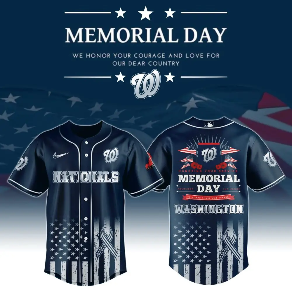 Washington Nationals Special Memorial Day Limited Edition Custom Baseball Jersey