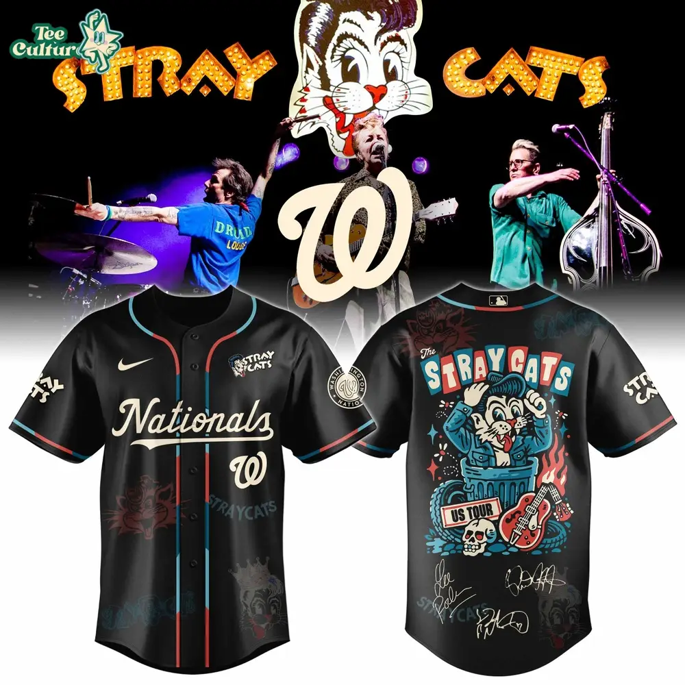 Washington Nationals Stray Cats 2026 US Tour Inspired Baseball Jersey