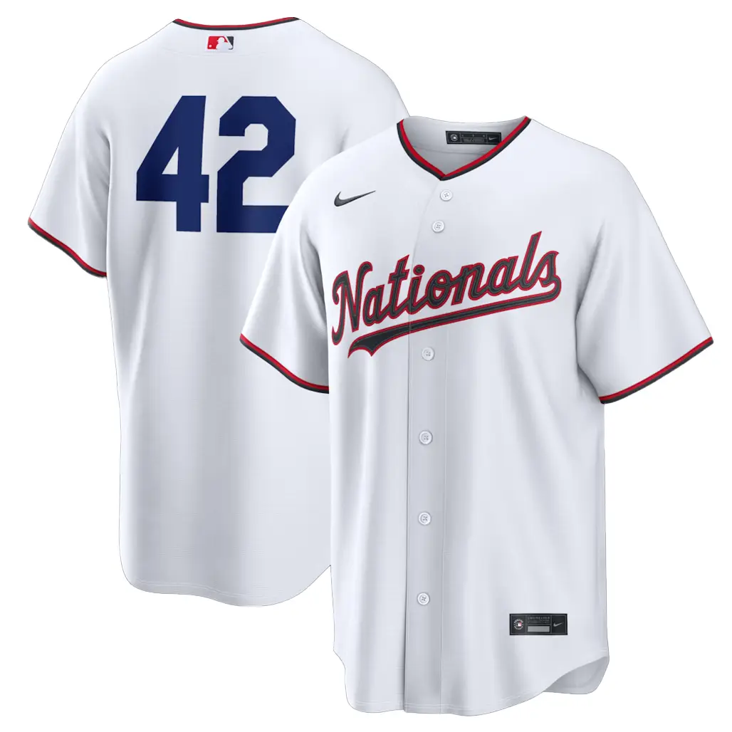 Washington Nationals White Home 2026 Jackie Robinson Day Baseball Jersey - Tazila