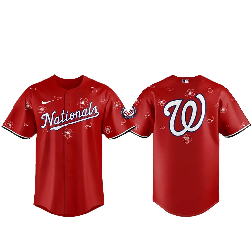 Washington Nationals x Japanese Heritage Day 2026 Sakura Blossom Baseball Jersey - Tazila
