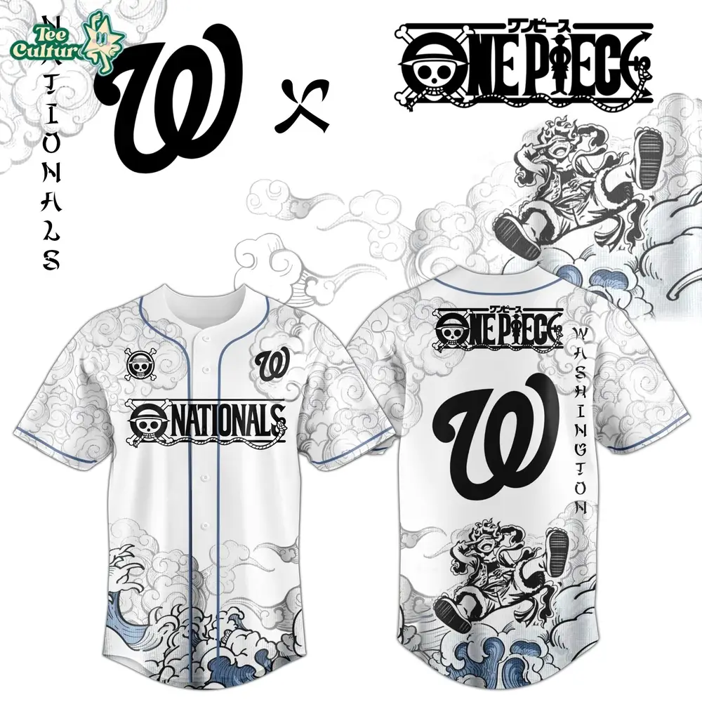 Washington Nationals x One Piece Jersey 2026 Luffy Gear 5