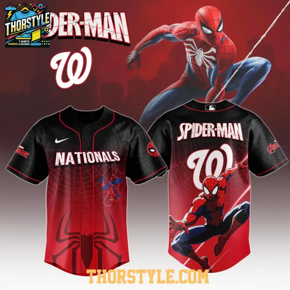 Washington Nationals X Spider Man Game Night 2025 The Hero Baseball Jersey