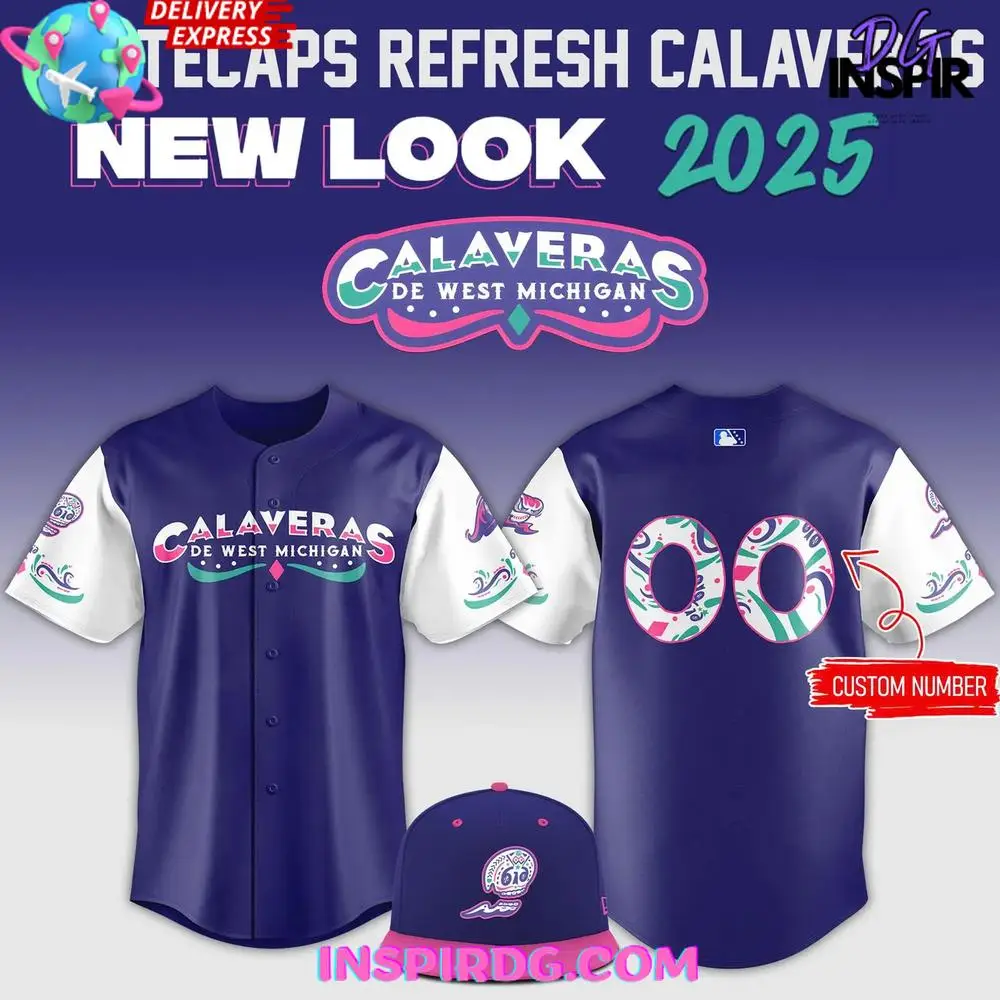 West Michigan Whitecaps 2025 Calaveras De West Michigan Baseball Jersey