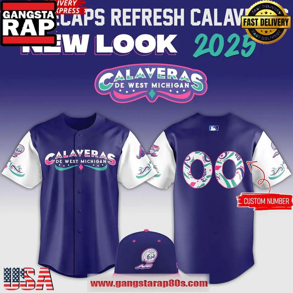 West Michigan Whitecaps 2025 Calaveras de West Michigan Custom Baseball Jersey Shirt