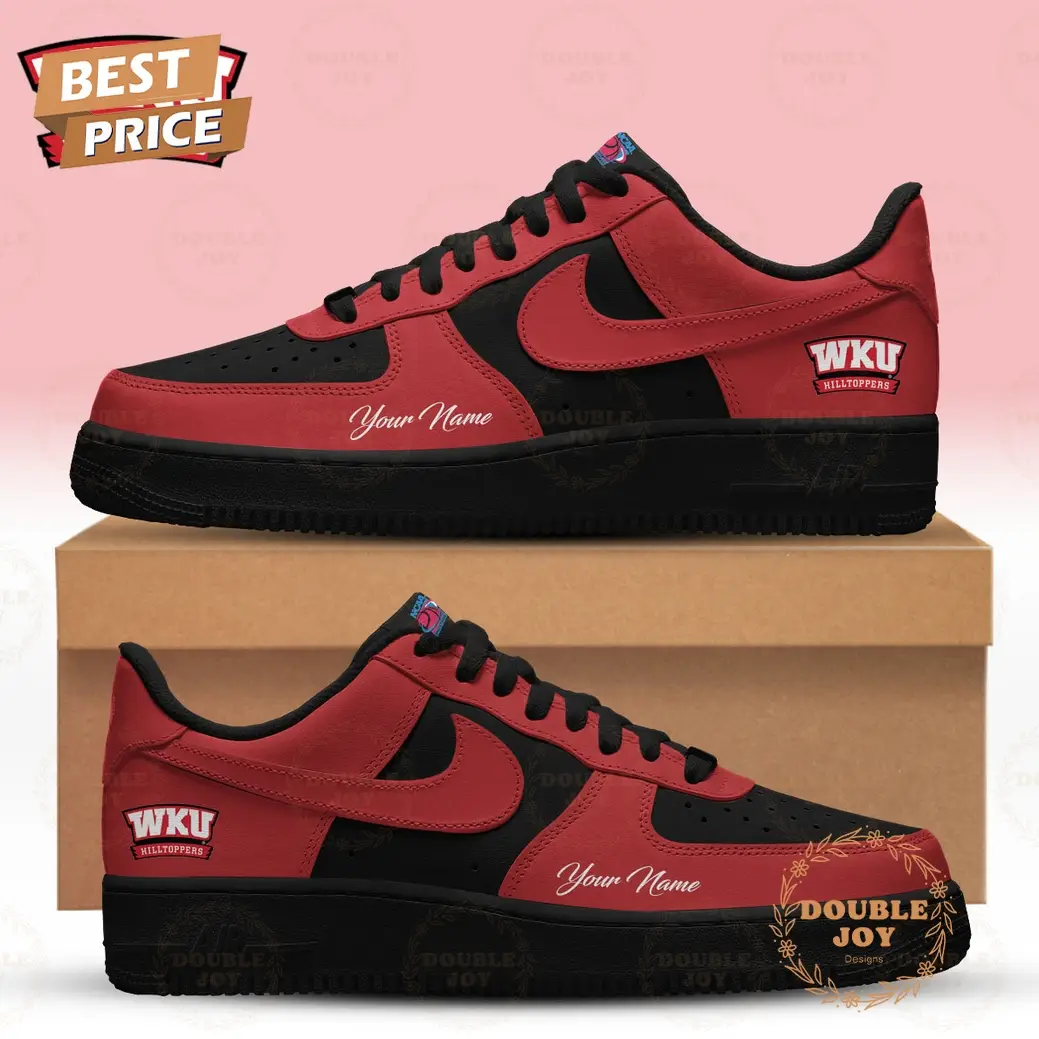 Western Kentucky Hilltoppers 2026 Custom Name Air Force 1 Sneakers - Red