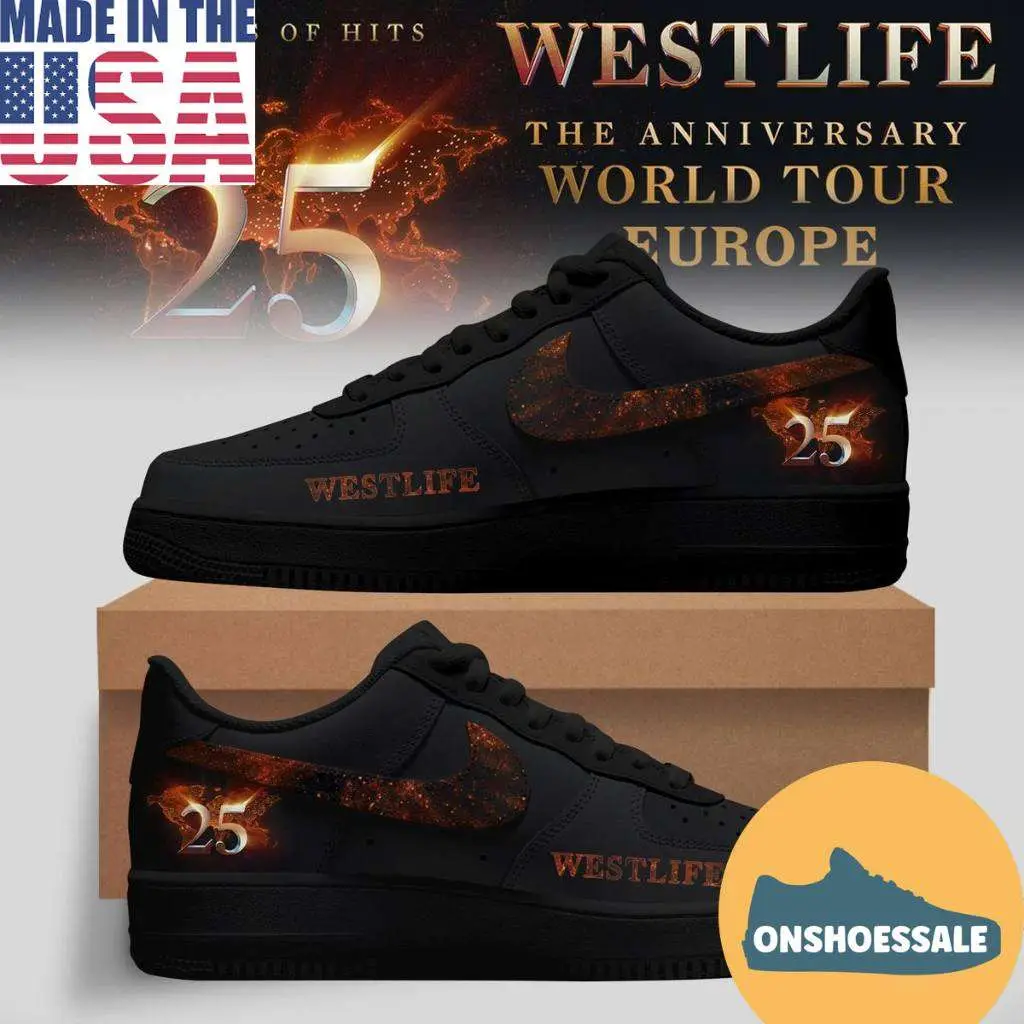 Westlife 25 Years Of Hits The Anniversary World Tour 2026 Air Force 1 Shoes, Gifts for Fans - Best Gift Shoes