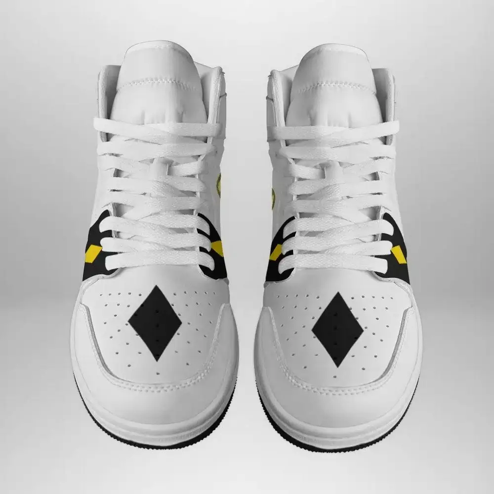 White Ranger Ninjetti Power Rangers AJ1 High Top Shoes