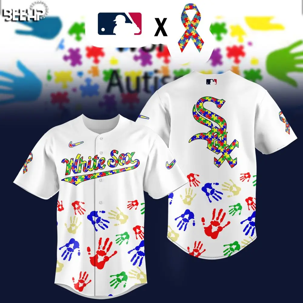 White Sox Autism Awareness Jersey - Limited Edition Mlb Handprint Design