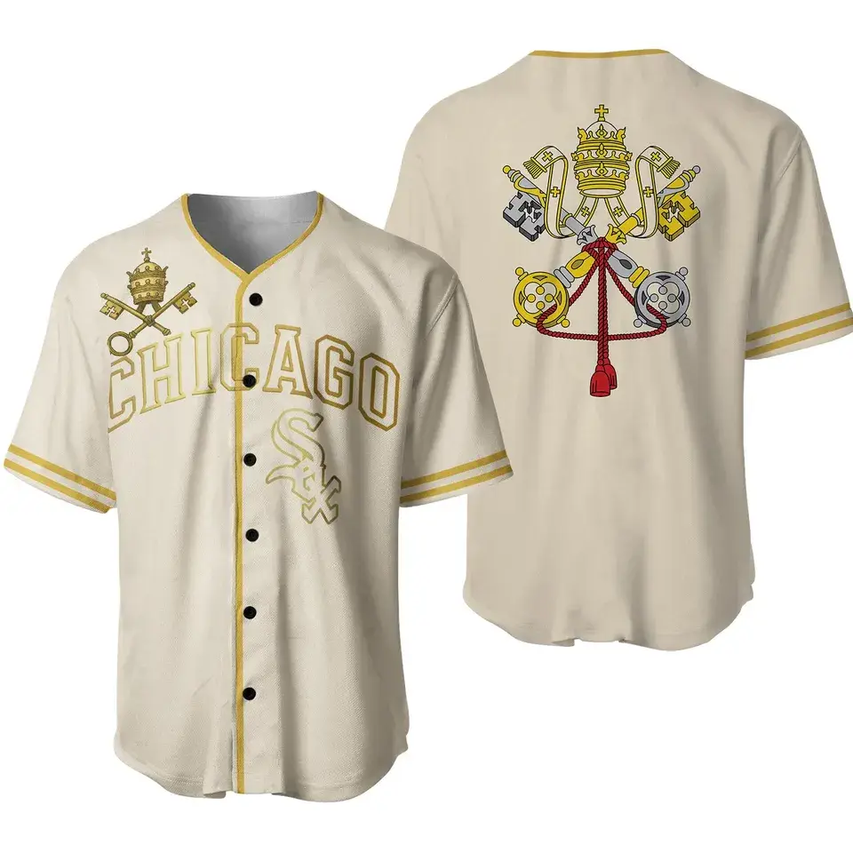 White Sox Vatican City Connect Baseball Jersey - Tazila