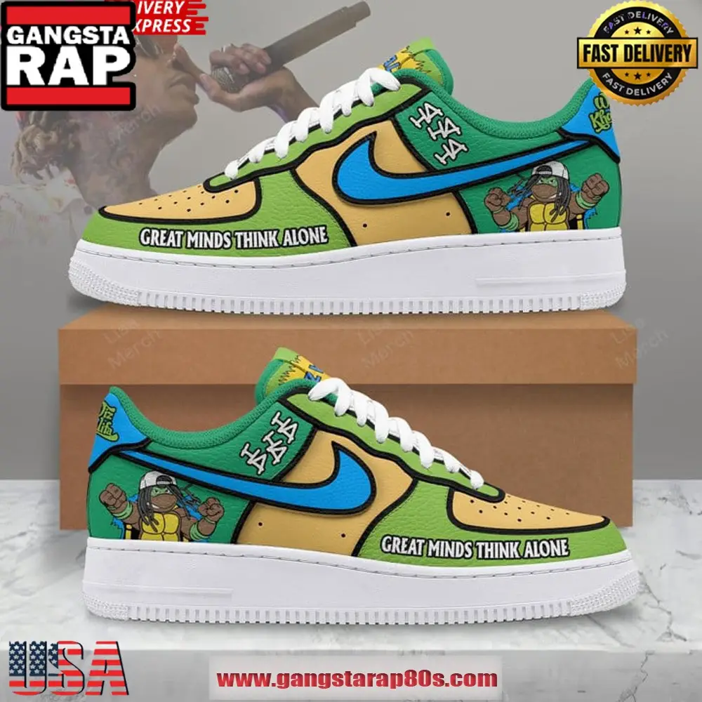 Wiz Khalifa Ninja Turtles Limited Edition Air Force 1 Sneakers Shoes Wiz Khalifa Ninja Turtles Limited Edition Air Force 1 Sneakers Shoes - Image 1