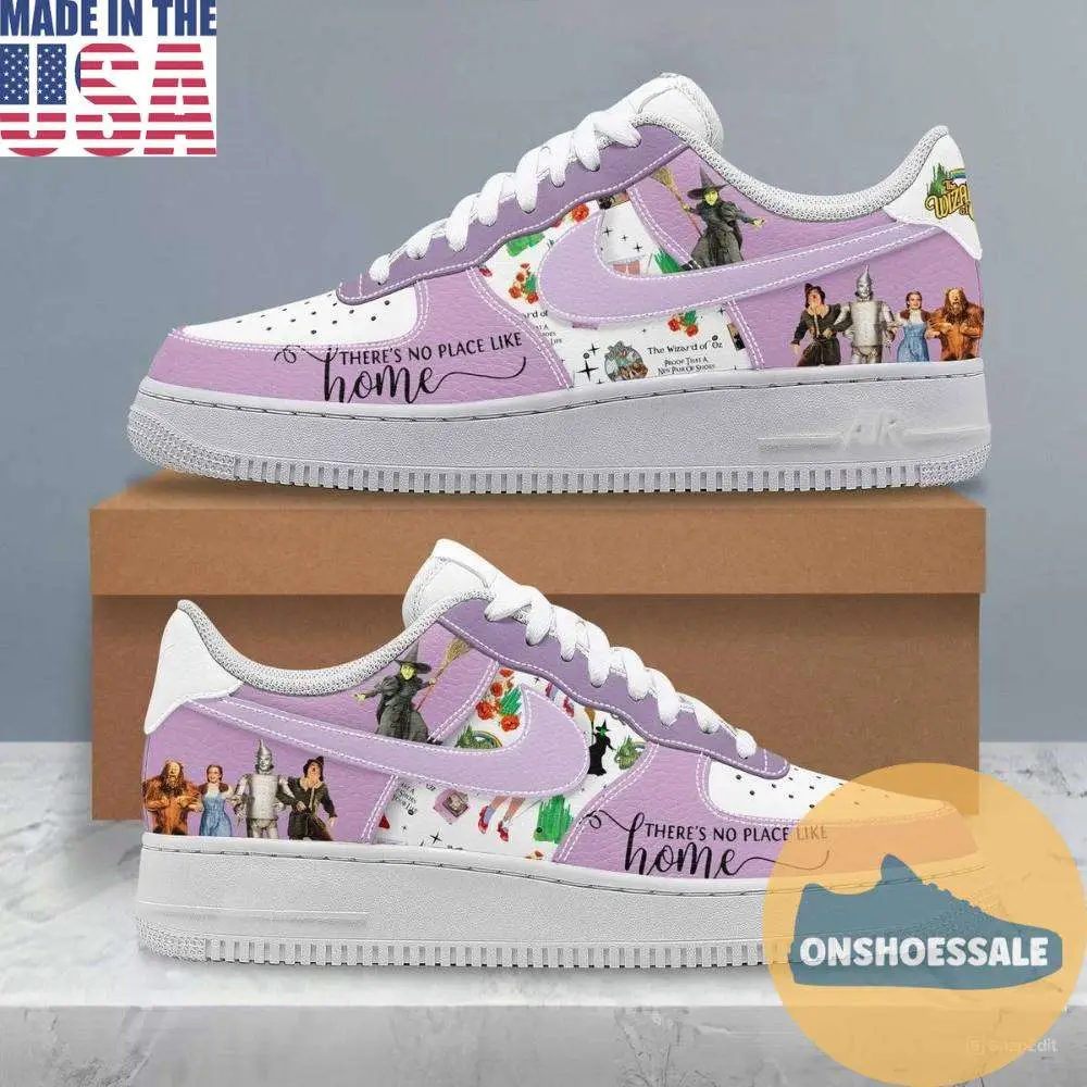 Wizard Of Oz There’s No Place Like Home Air Force 1 Shoes, Gift For Fans - Best Gift Shoes Wizard Of Oz There’s No Place Like Home Air Force 1 Shoes, Gift For Fans - Best Gift Shoes - Image 1
