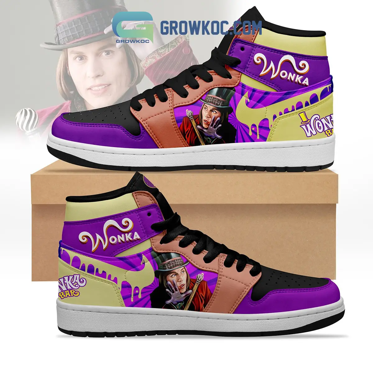 Wonka And The Chocolate Factory I Wonka Bar Air Jordan 1 Shoes