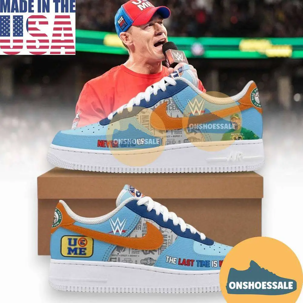 WrestleMania John Cena Never Give Up Nike Air Force Shoes - Best Gift Shoes