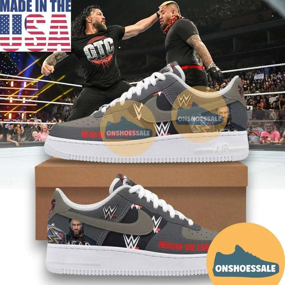 Wrestlemania Roman Reigns Head Of the Table Nike Air Force Shoes - Best Gift Shoes