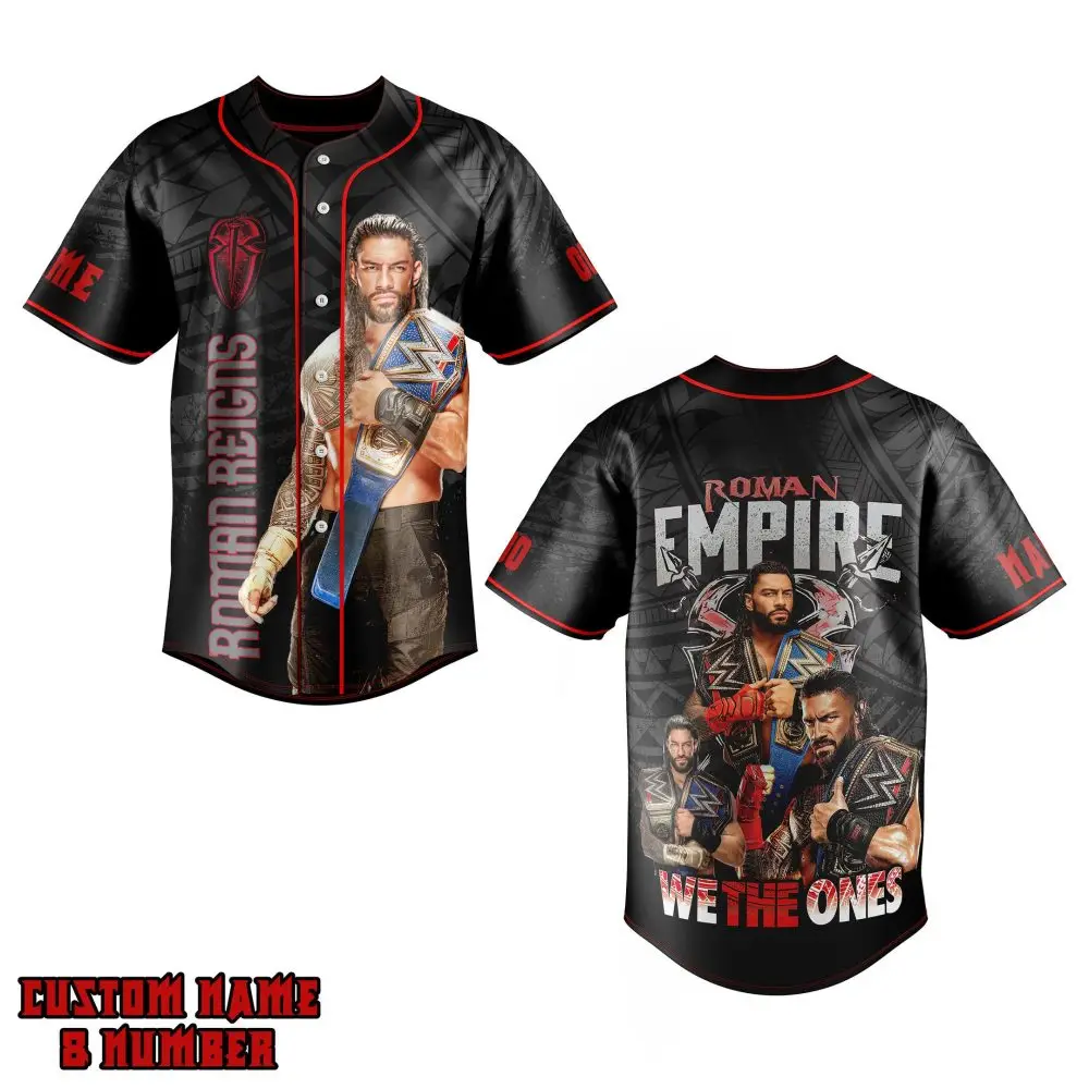Wrestling Fan Baseball Jersey – Custom Name & Number – Champion Design