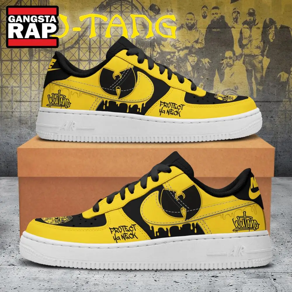Wu-Tang Clan Protect Ya Neck Air Force 1 Sneaker Shoes Wu-Tang Clan Protect Ya Neck Air Force 1 Sneaker Shoes - Image 1