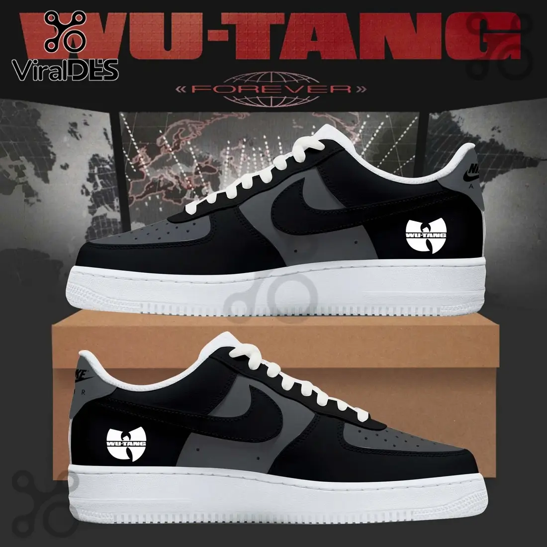 Wu-Tang Forever Black Hip Hop Streetwear Air Force 1