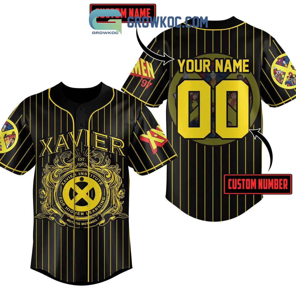 X-Men '97 Xavier Institute For Higher Learning Fan Love Personalized Baseball Jersey