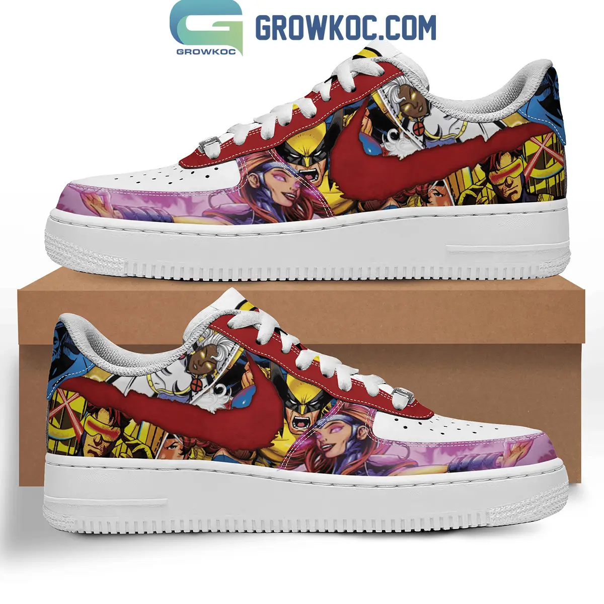 X-Men Love Fan '97 Comic Marvel Jane Wolverine Air Force 1 Shoes