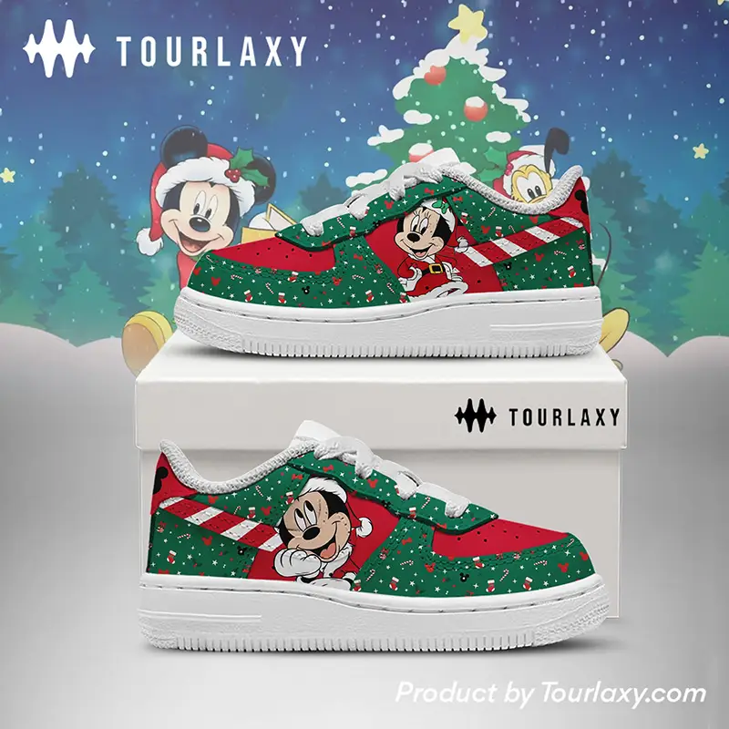 Xmas Mickey Mouse Air Force 1 Shoes, Disney Gift Christmas 