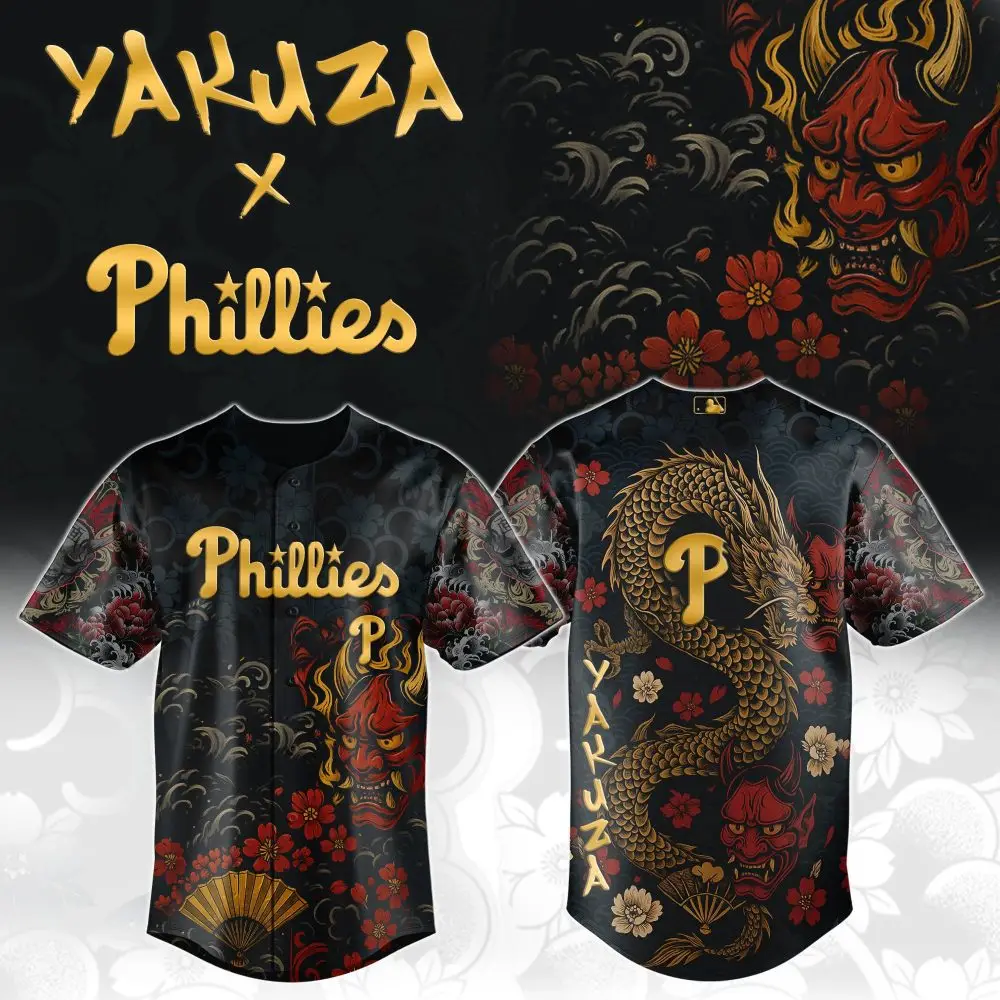 Yakuza X Phillies Limited Edition Dragon Jersey – Unleash Bold Style Now!