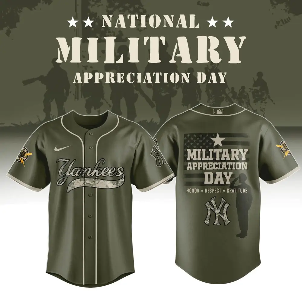 Yankees Military Appreciation Jersey - Honor & Gratitude Edition, Perfect Gift For Baseball Fans