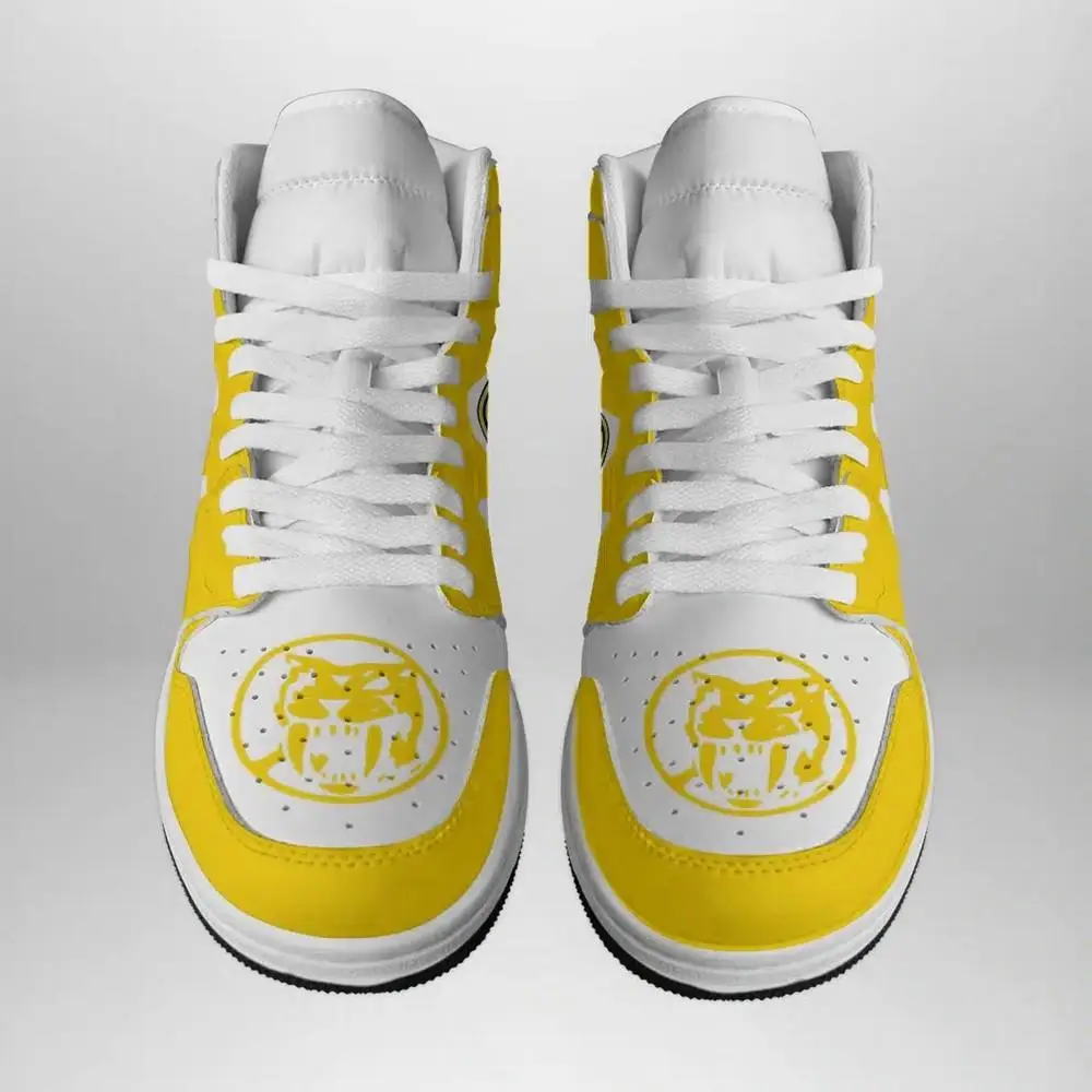 Yellow Ranger Mighty Morphin Power Rangers AJ1 High Top Shoes