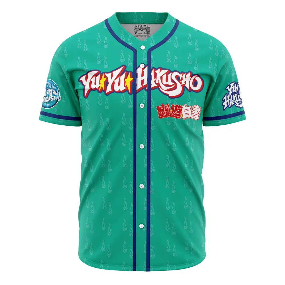 Yu Yu Hakusho Anime Baseball Jersey - Vibrant Green Collectible Shirt For Fans