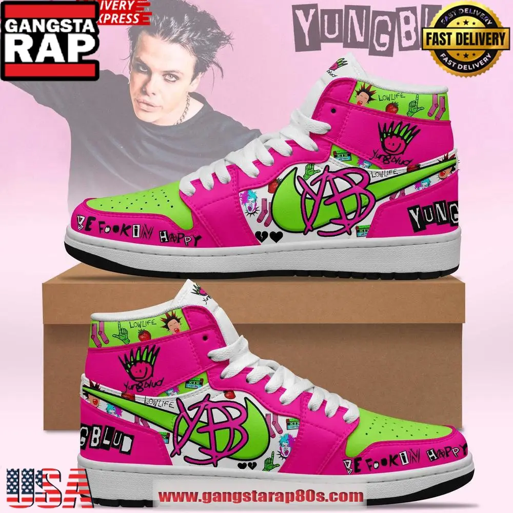 YUNGBLUD Limited Edition Air Jordan 1 Sneakers Shoes YUNGBLUD Limited Edition Air Jordan 1 Sneakers Shoes - Image 1