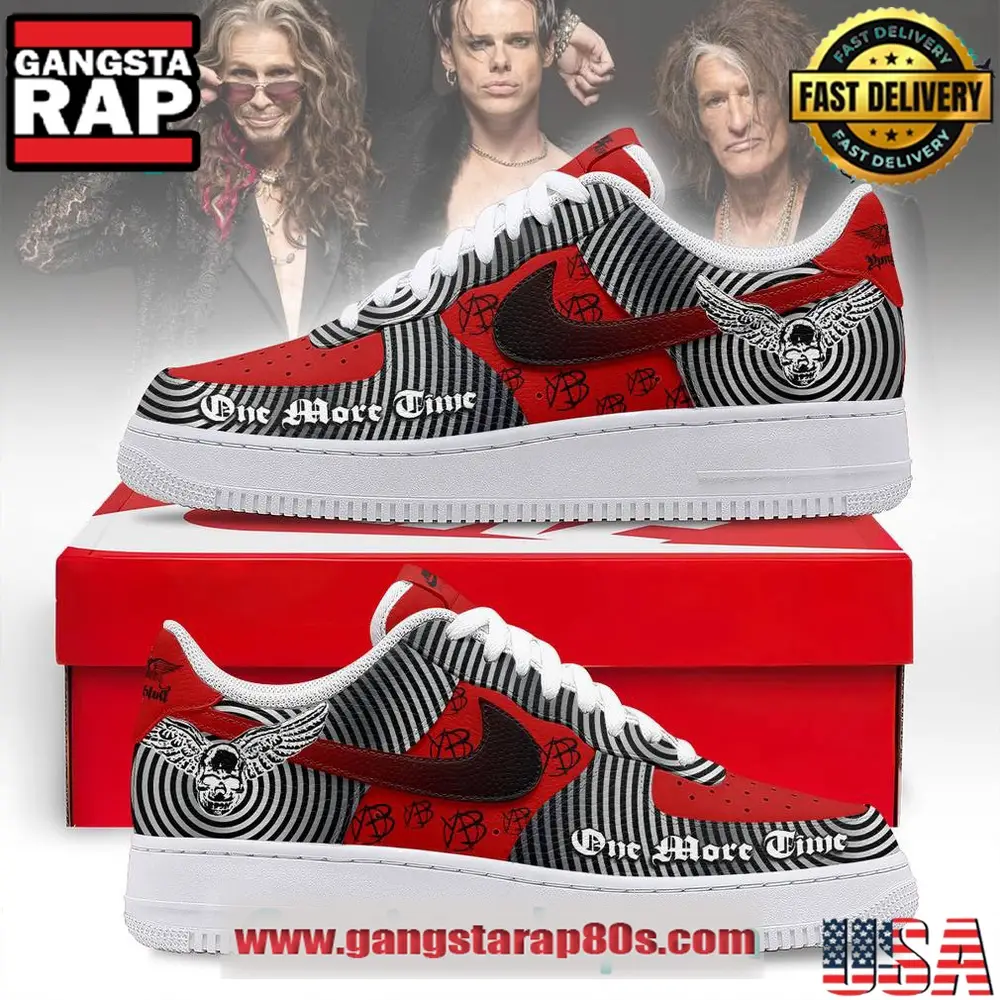 Yungblud x Aerosmith One More Time Special Air Force 1 Running Sneakers Shoes Yungblud x Aerosmith One More Time Special Air Force 1 Running Sneakers Shoes - Image 1