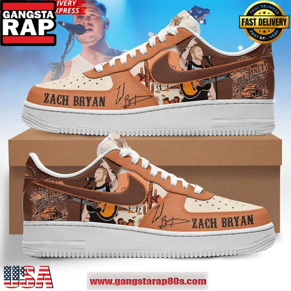 Zach Bryan Cowboy New Design Air Force 1 Sneakers Shoes