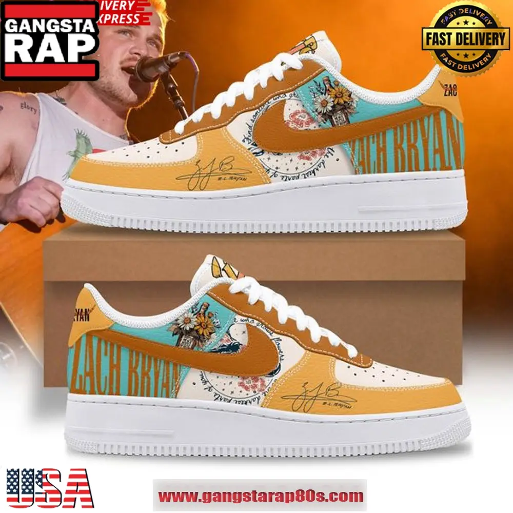 Zach Bryan Print Signature Special Limited Air Force 1 Sneakers Shoes